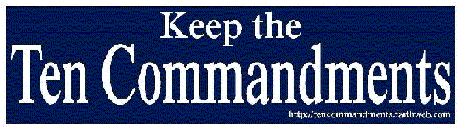 Ten Commandments bumper sticker