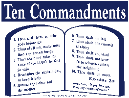 Ten Commandments yard sign